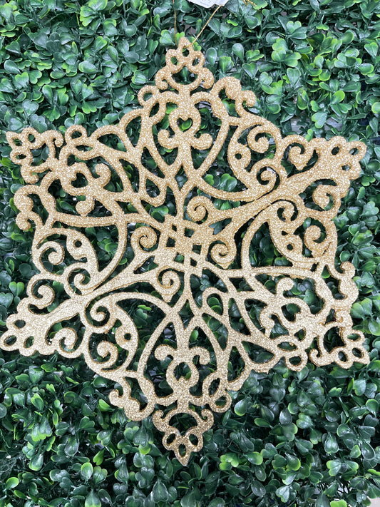 Glitter Plastic Snowflake