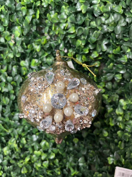 Gold Glass Ornament Bead And Gems