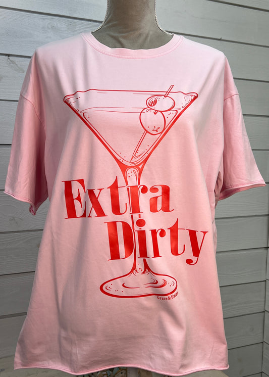 Pink Extra Dirty Relaxed Fit Graphic Tee