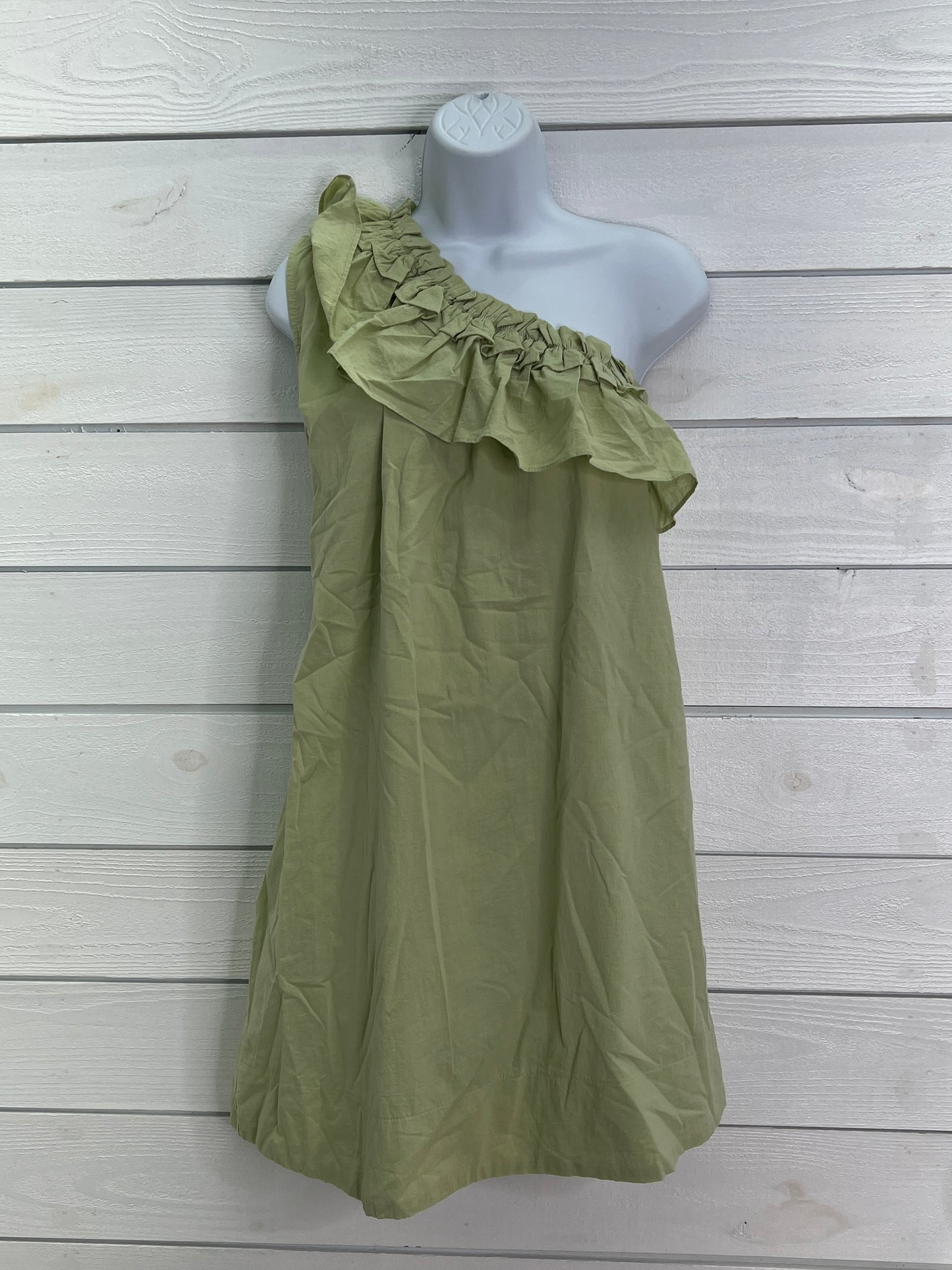 Ruffled One Shoulder Dress With Pockets