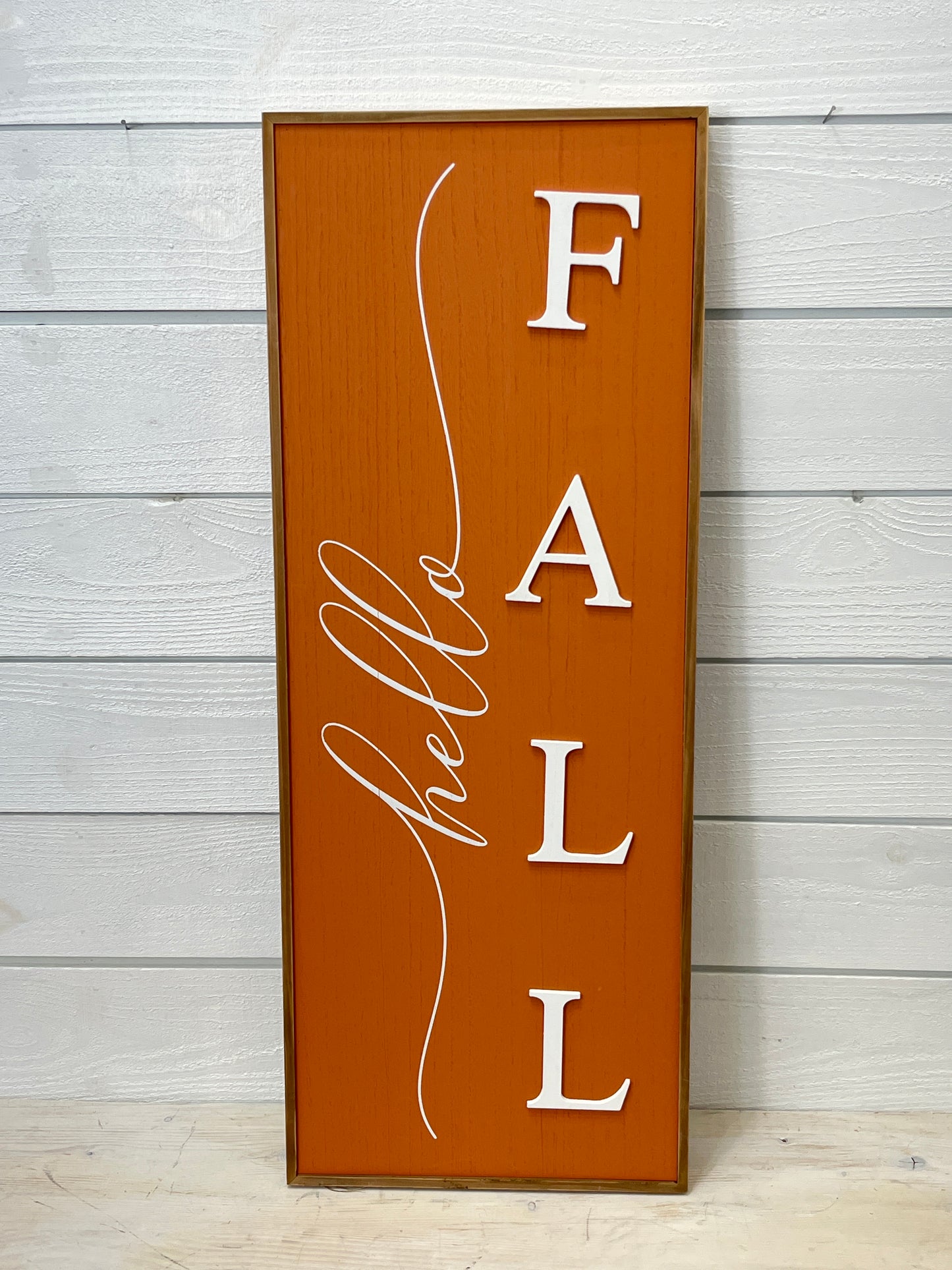 Hello Fall Vertical Wall Sign