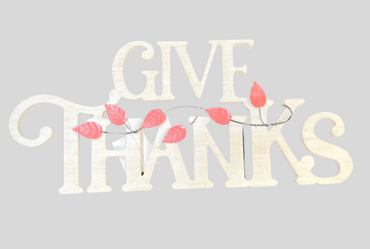 Give Thanks Wood Decor