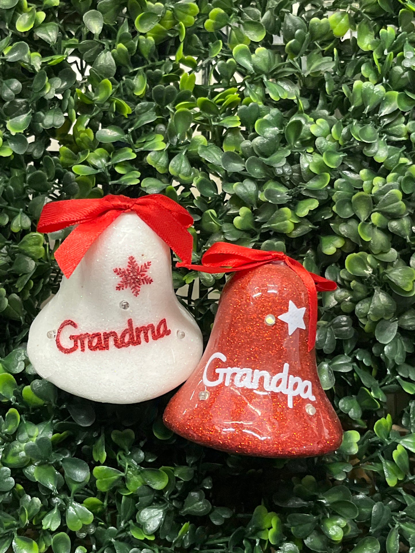 Glitter Acrylic Bell Ornament