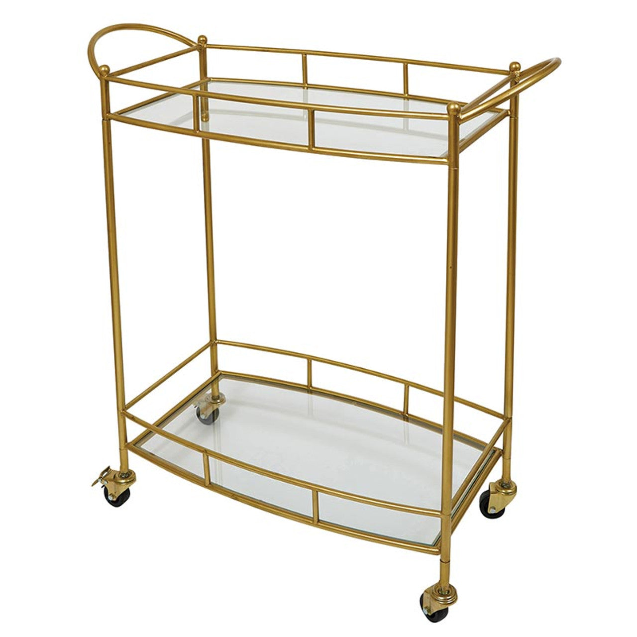 Two Tier Gold Bar Cart