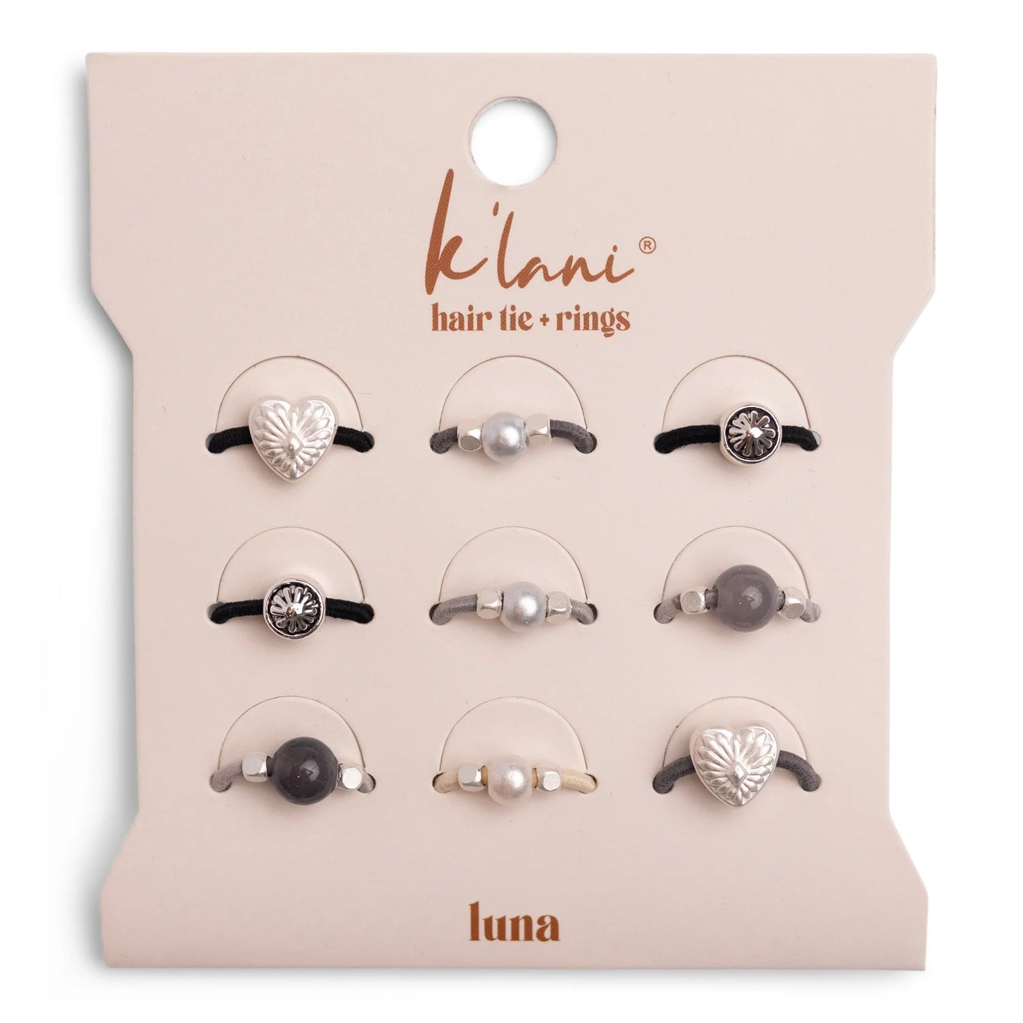 K'Lani "Luna" Silver & Cool Toned Hair Tie Rings