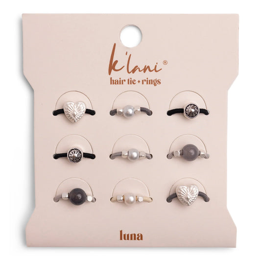 K'Lani "Luna" Silver & Cool Toned Hair Tie Rings