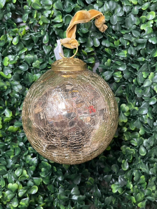 Round Crackled Ornament