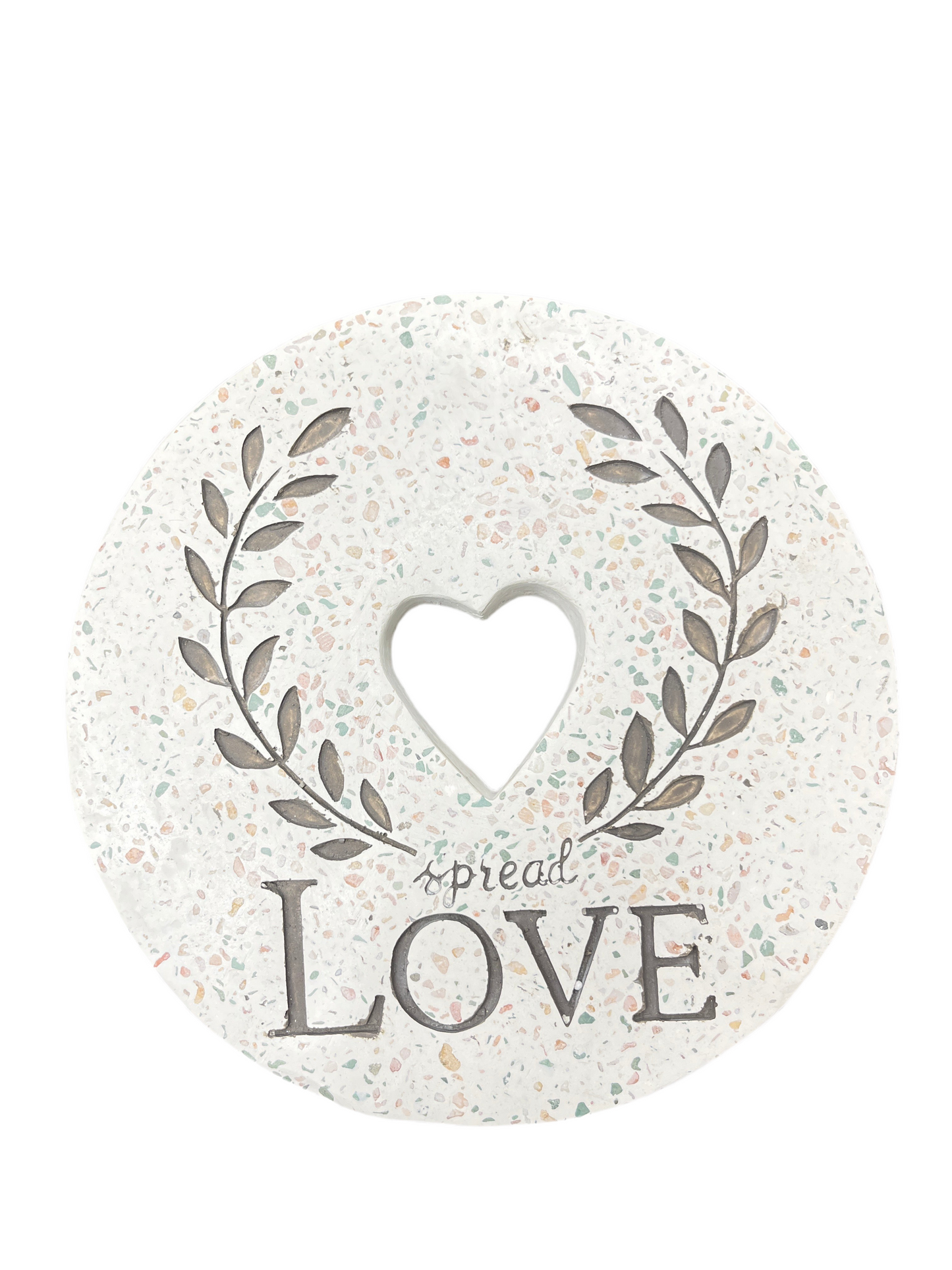 Round Terrazzo Garden Stone With Cutout