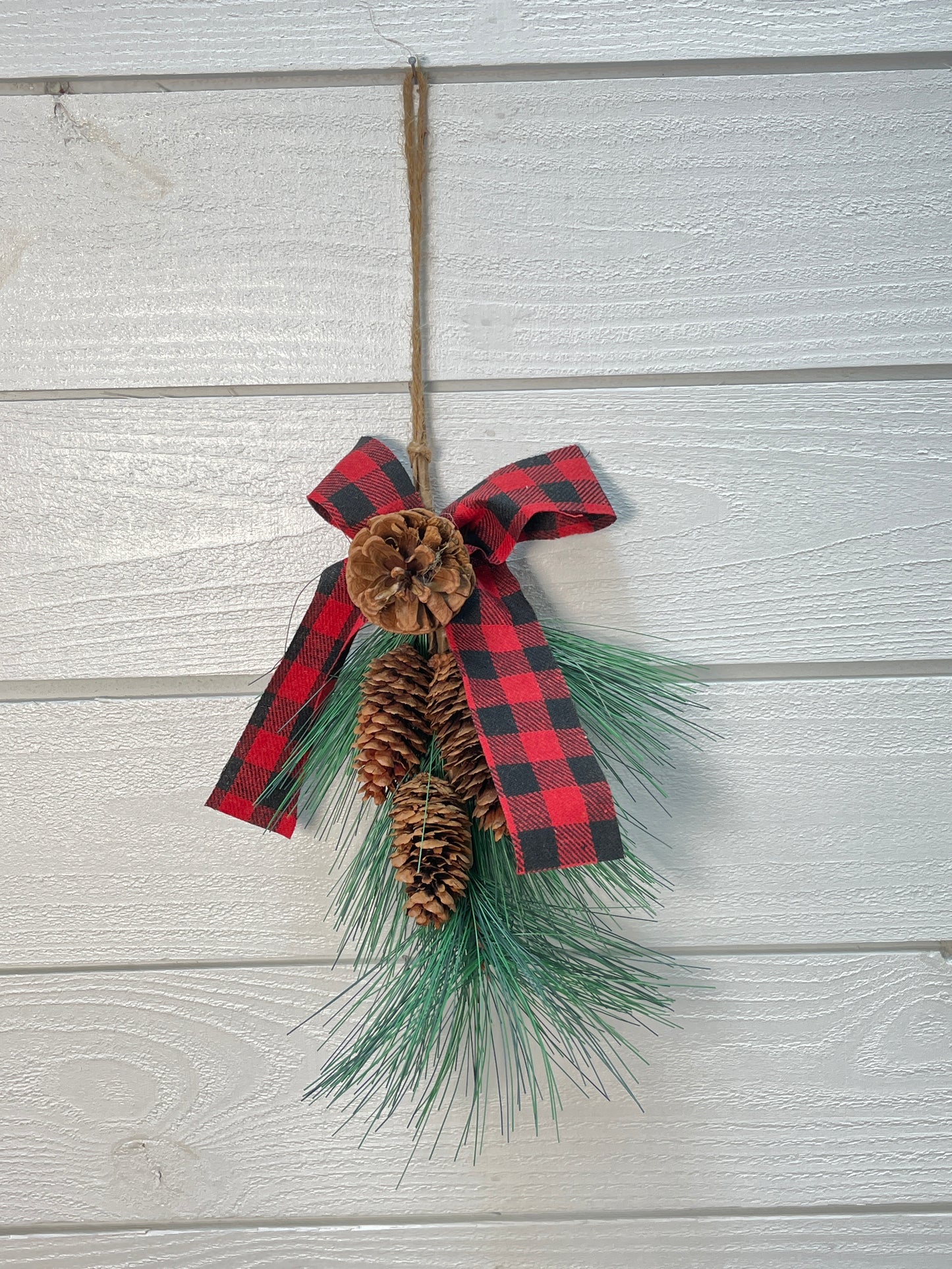 Hanging Pine Spray With Buffalo Bow
