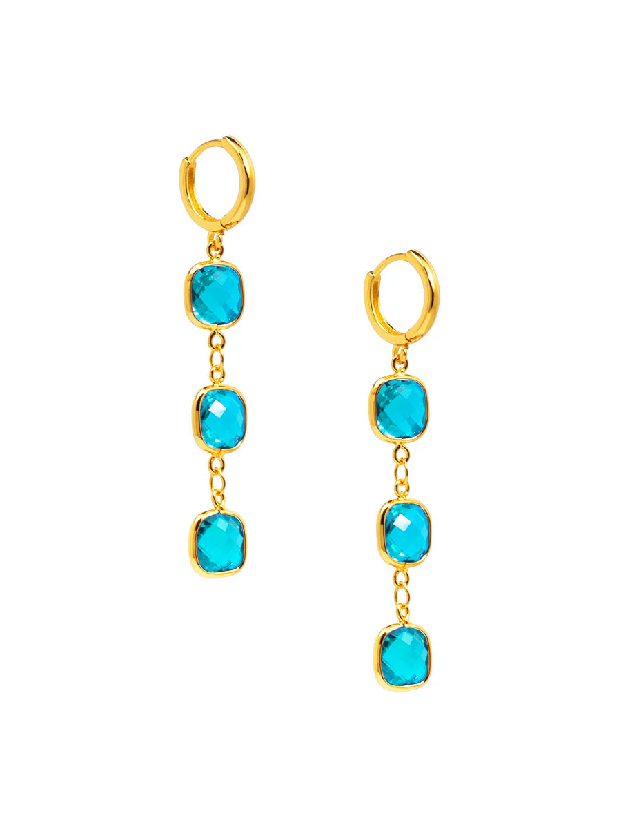 Crystal Chain Drop Earrings