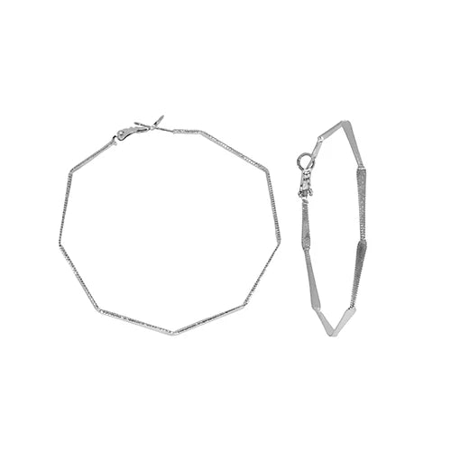 Maya J Thin Octagon Hoops
