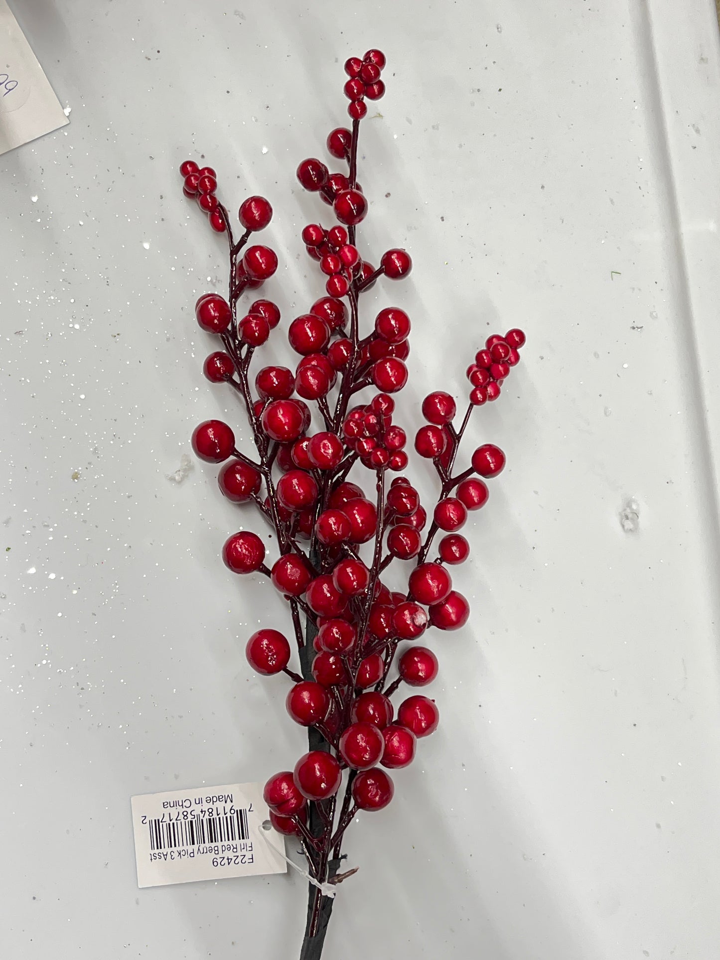 Red Berry Floral Pick