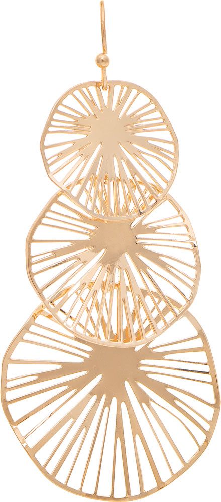 Gold Money Plant Leaves Layer Earring