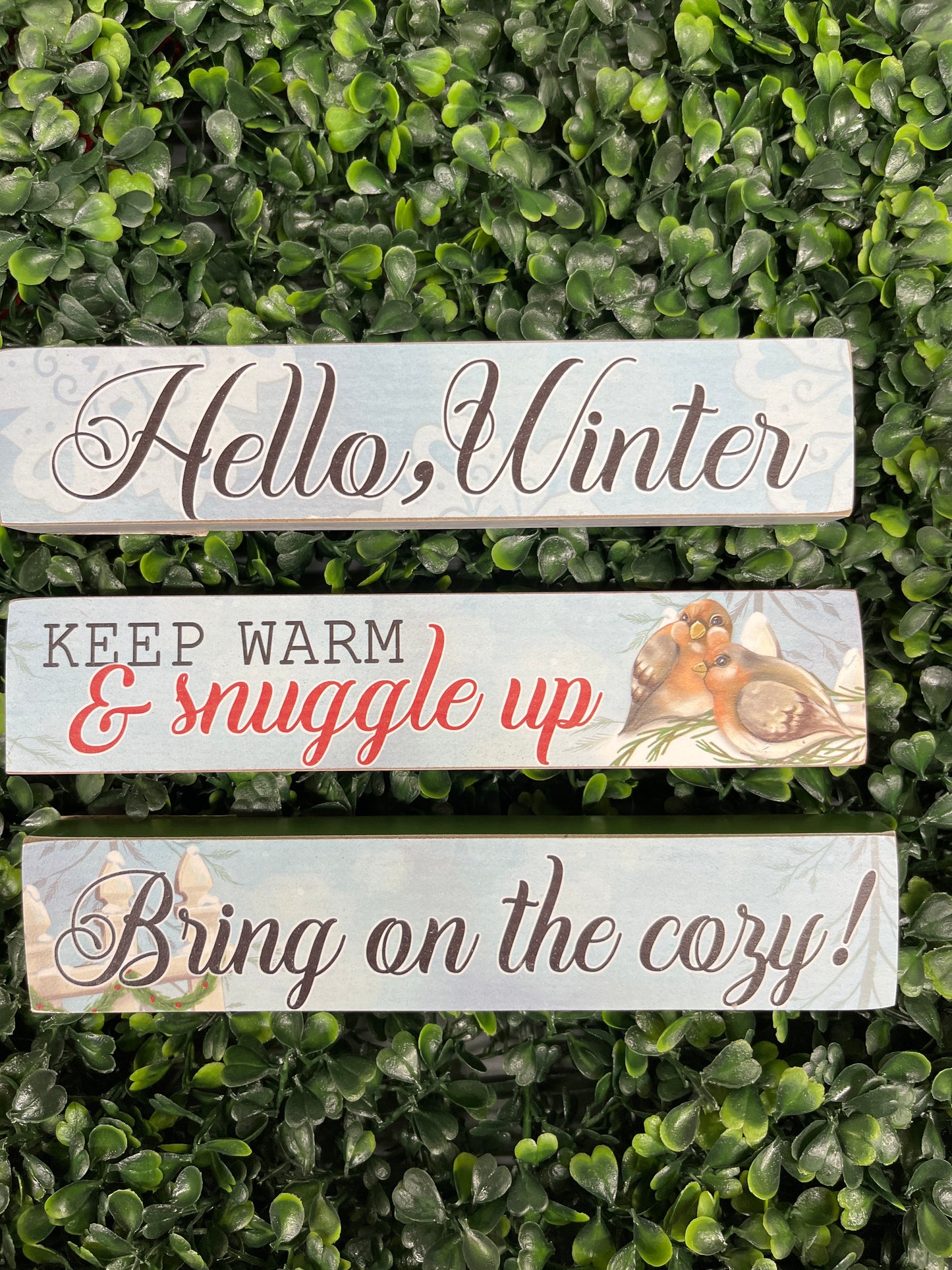 Small Winter Wood Block