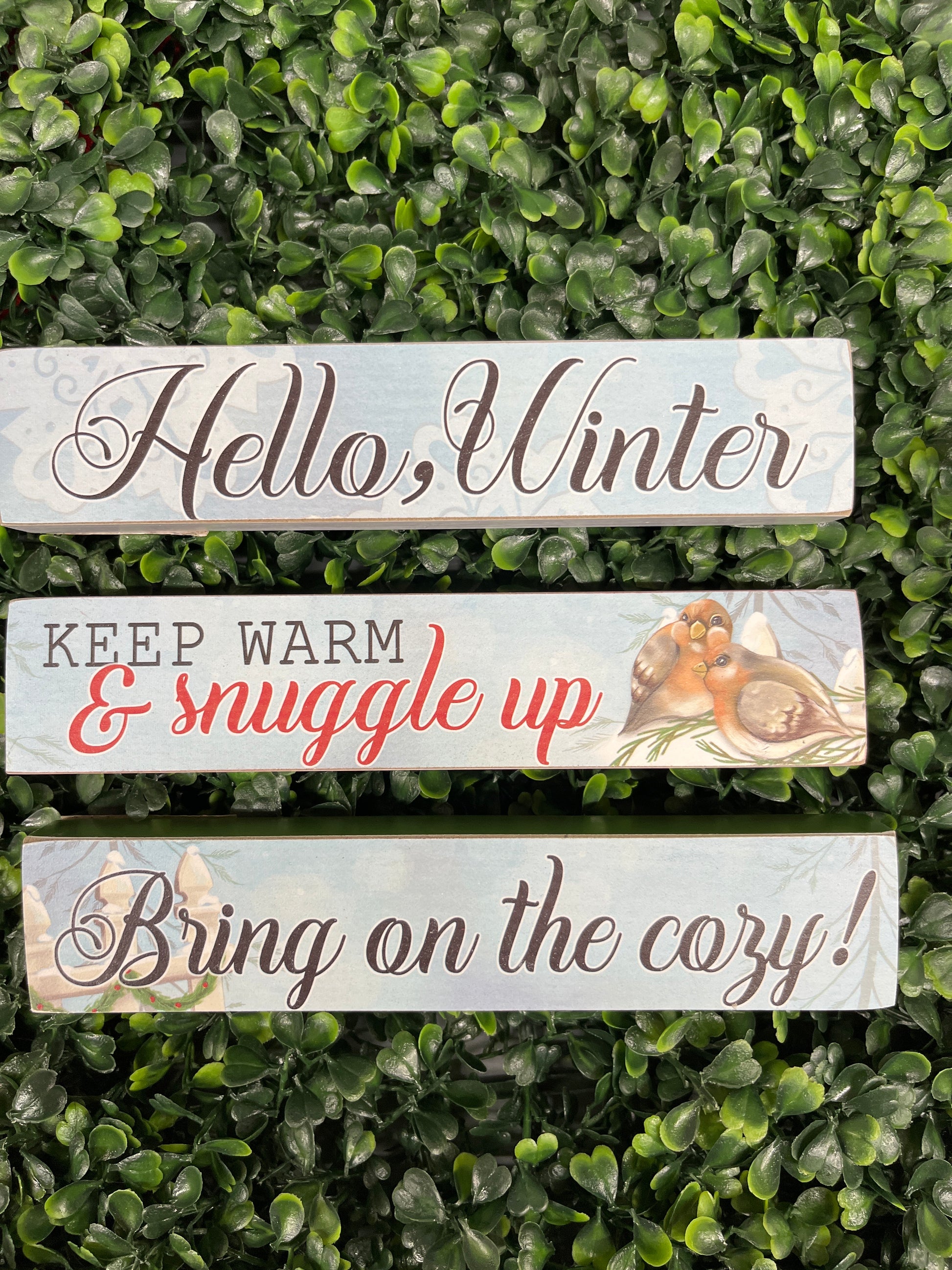 Small Winter Wood Block