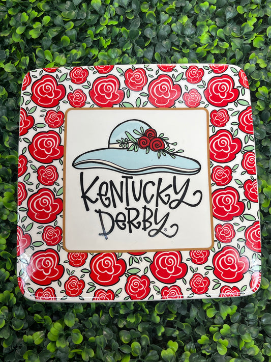 8x8 Square Plate Kentucky Derby