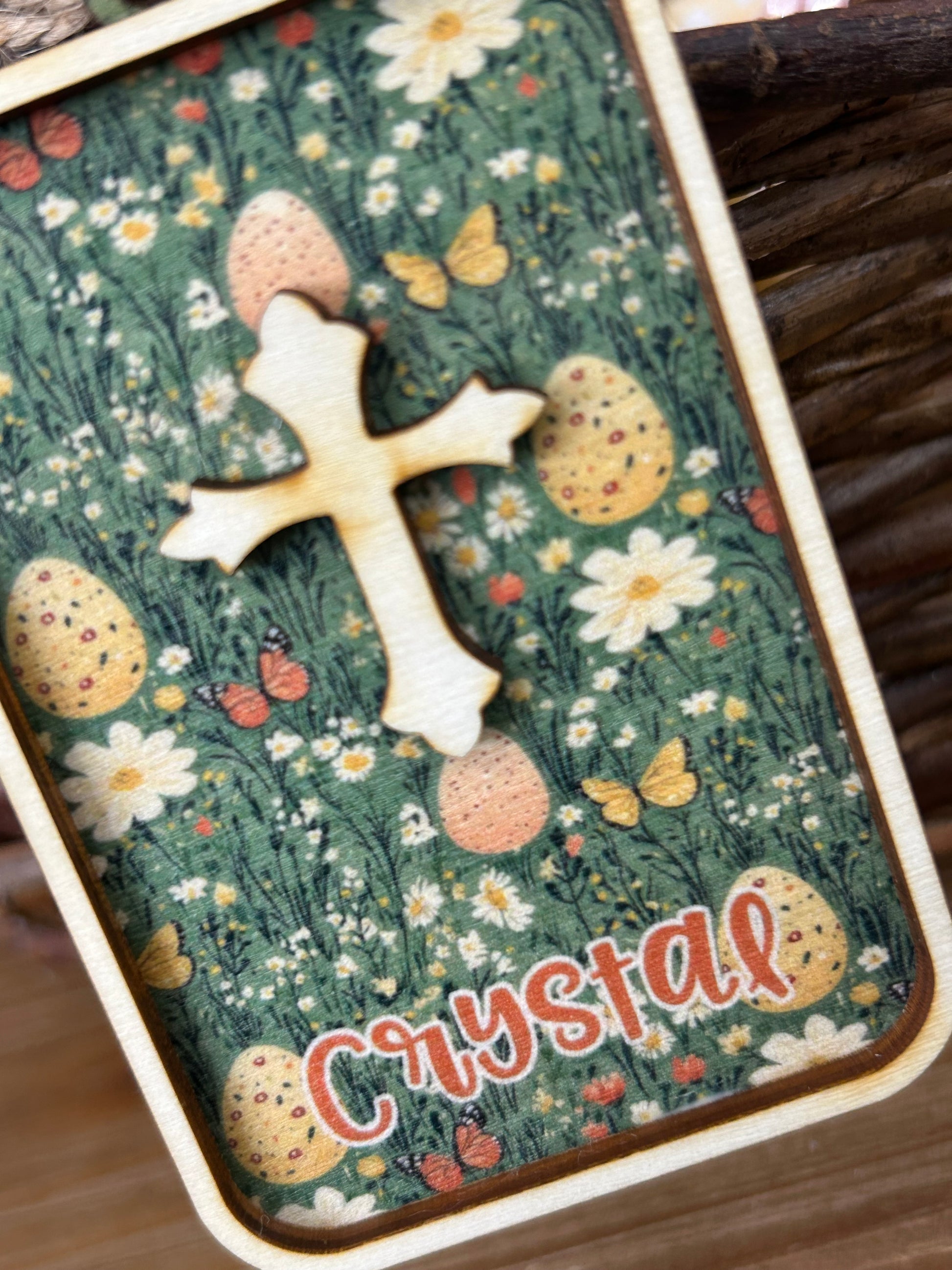 Personalized Wooden Easter Tags