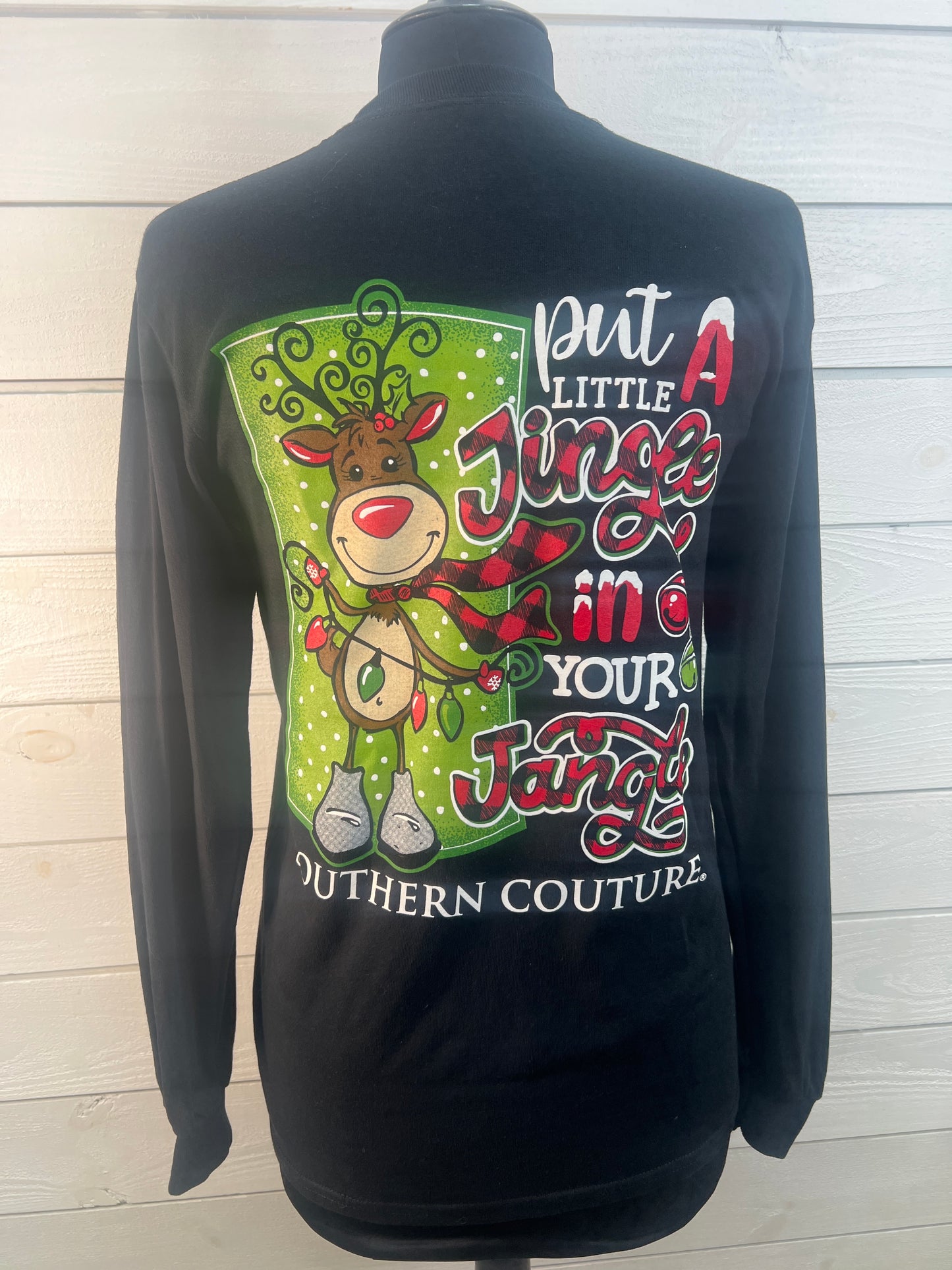 Southern Couture Jingle Your Jangle Long Sleeve- Black