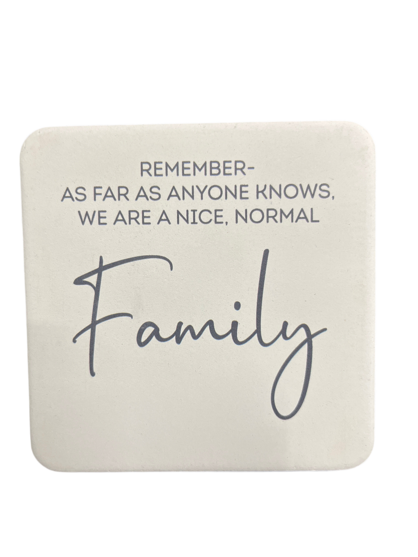 Words To Live By Ceramic Coaster W/cork Back