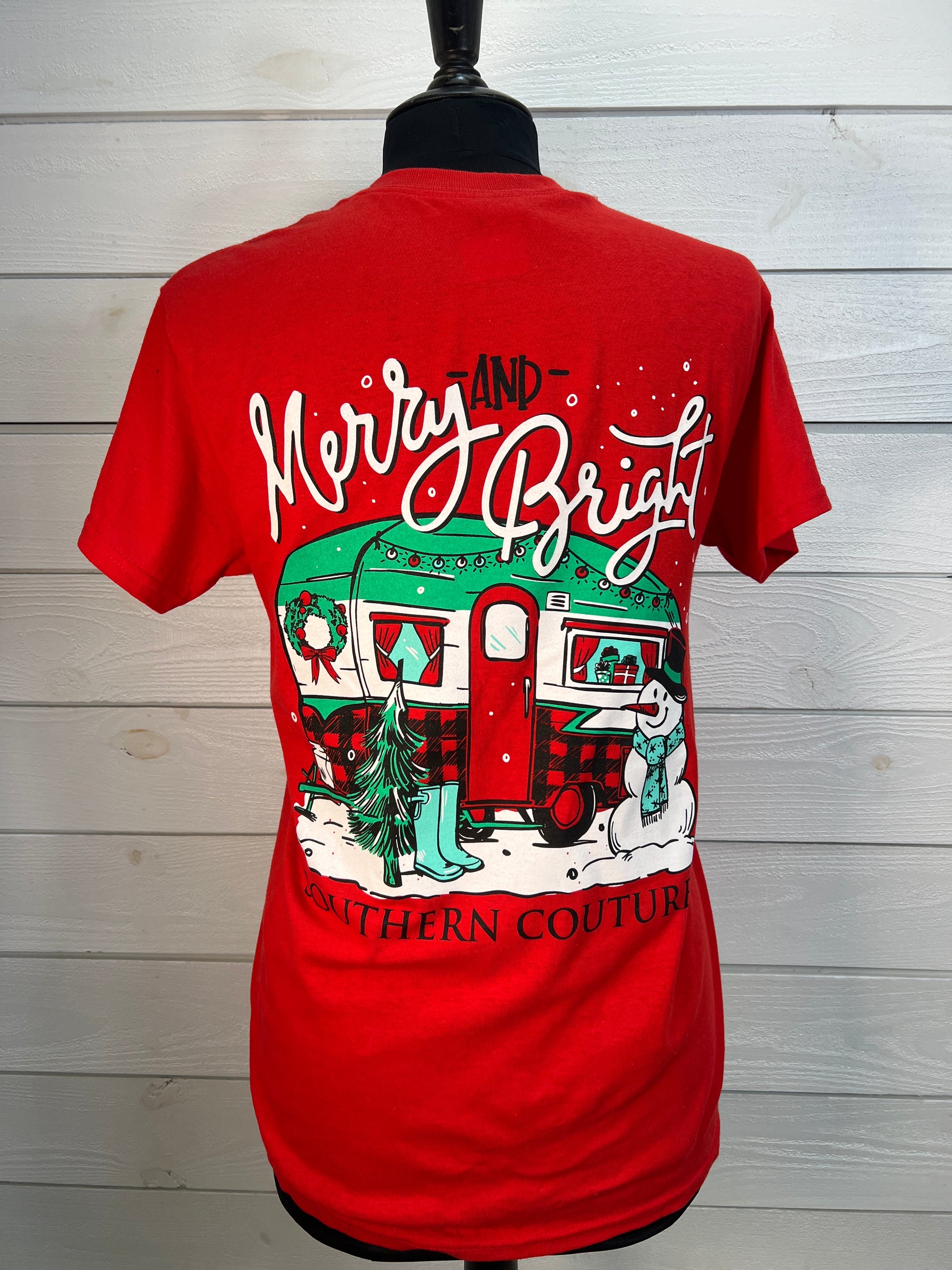 Southern Couture Merry & Bright Camper Tee