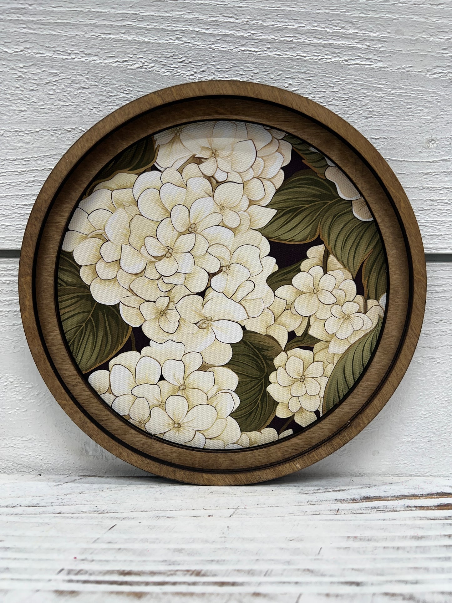 Double Wooden Frame Canvas Floral Art