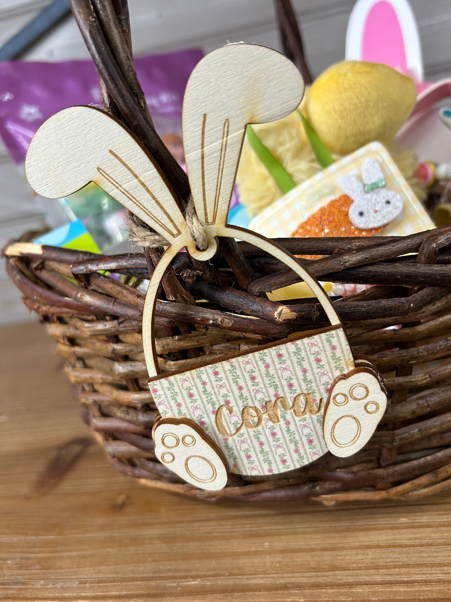 Personalized Wooden Easter Tags