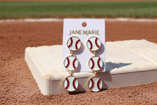 Baseball Earrings