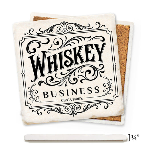 Whiskey Business Thin Ceramic Coaster