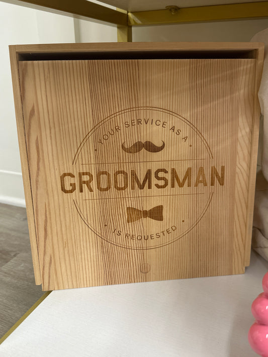Groomsman Wooden Box
