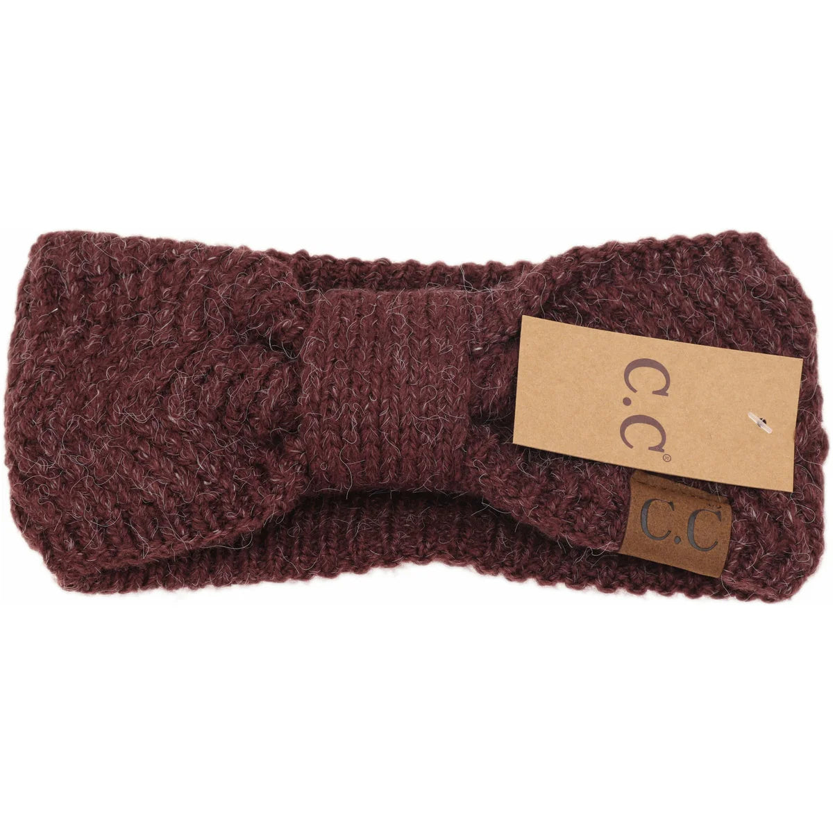 CC Beanie Chevron Knit Knot Head Wrap