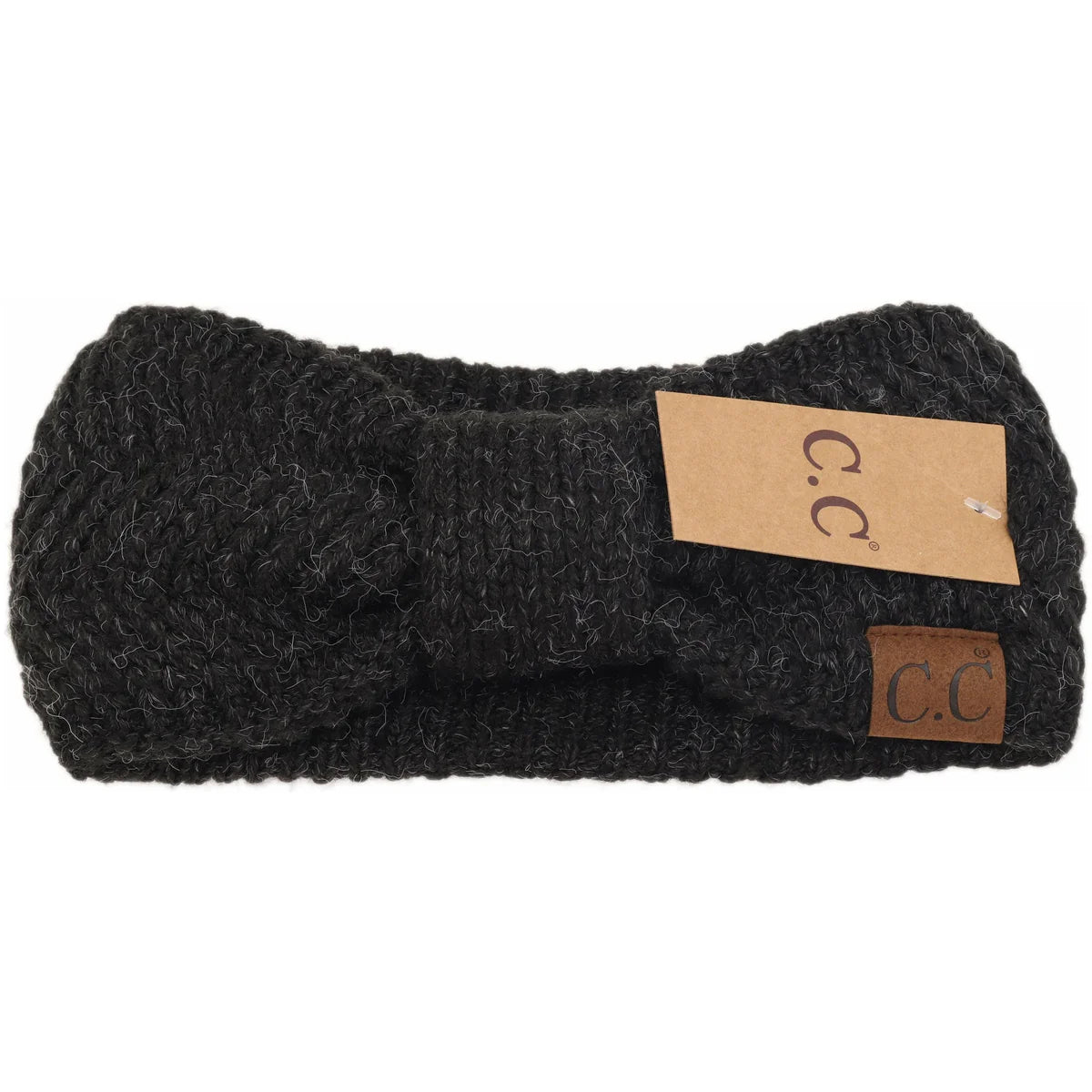 CC Beanie Chevron Knit Knot Head Wrap