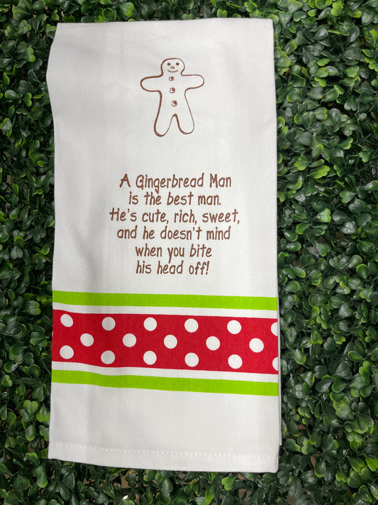 A Gingerbread Man..Tea Towel