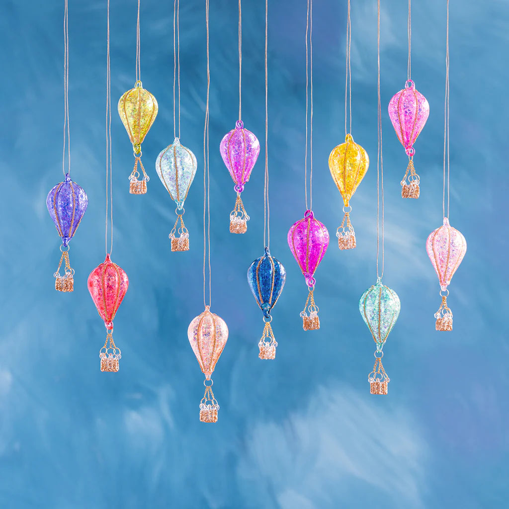 Small Rainbow Hot Air Balloon Ornament - Thumbnail 2