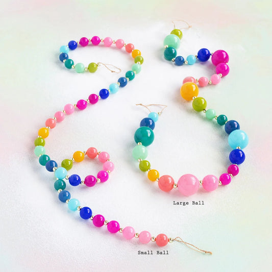 Glittervillle Sugar Plum Glass Ball Garland