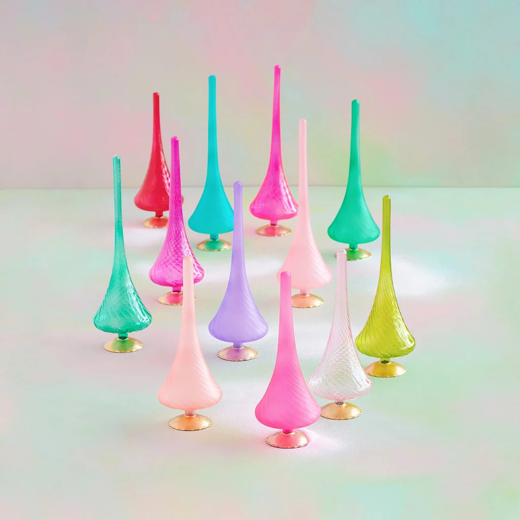 Glitterville Glass Swirl Finial Tree