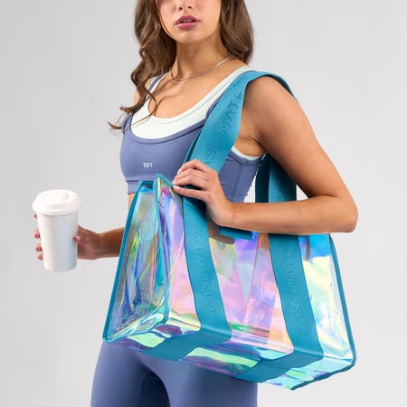 Case Mate Jelly Tote Bag- Emerald Blue Iridescent