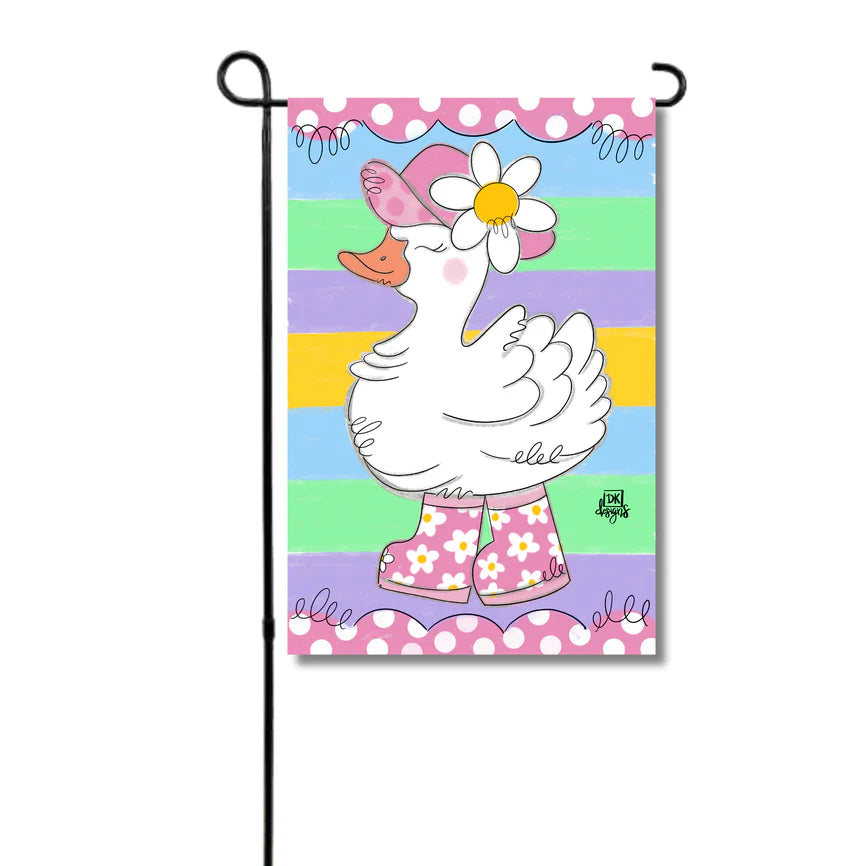 Silly Goose Garden Flag Glam