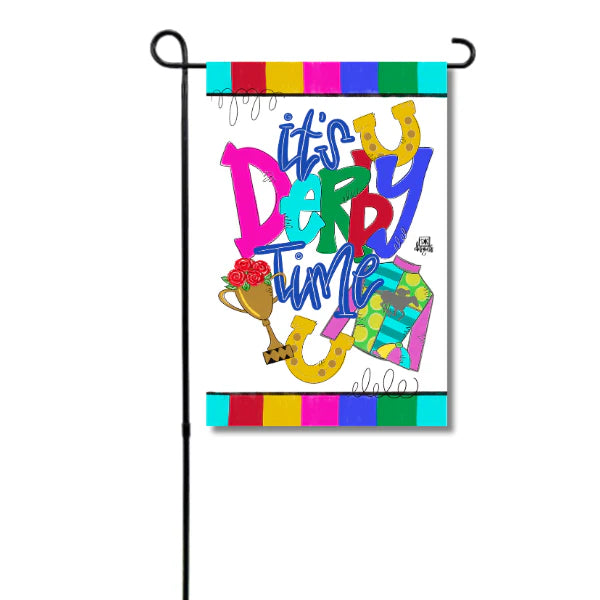 Derby Time 2026 Garden Flag Glam