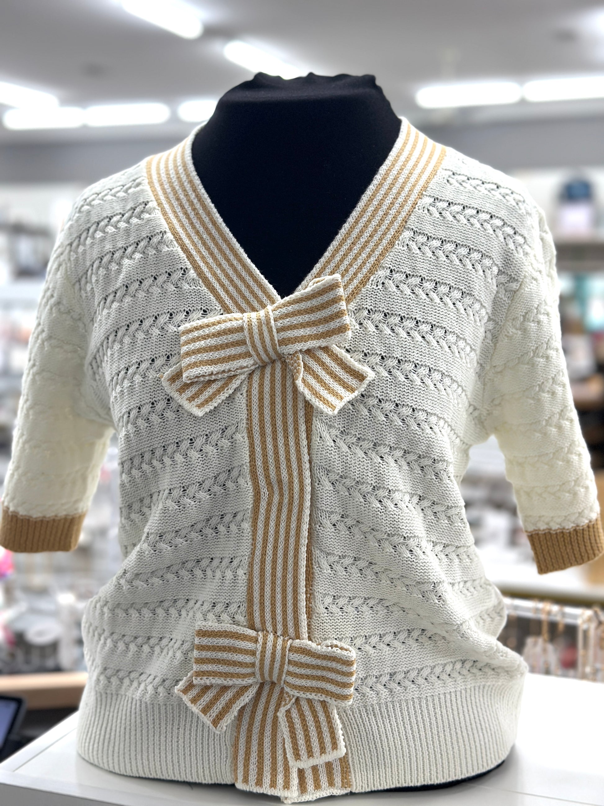 Crochet Bow Sweater