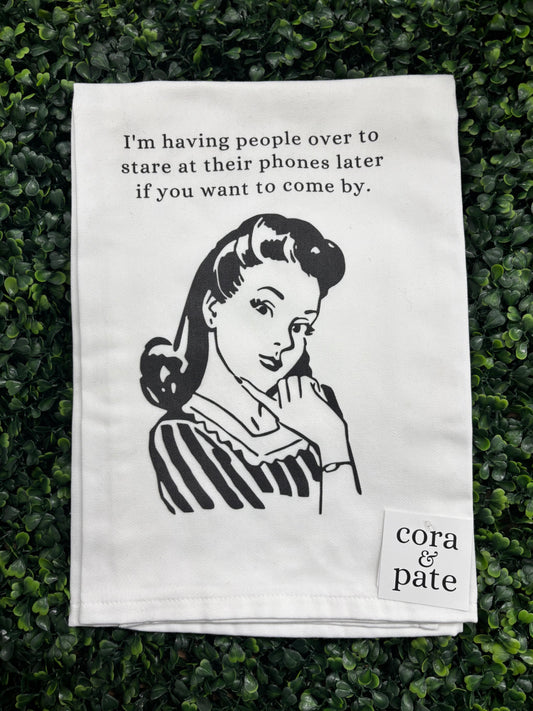 Having People Over Tea Towel
