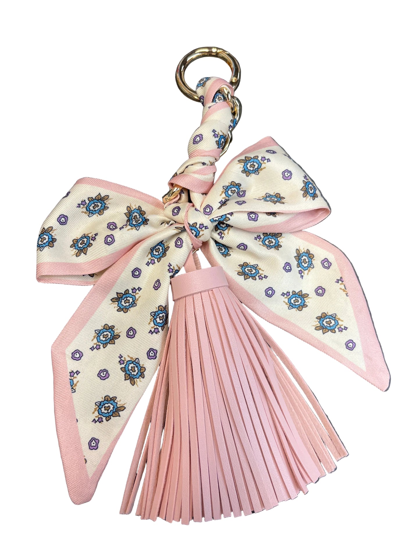 Scarf Braided Bag Charm With Tassel