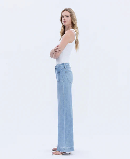 Flying Monkey High Rise Wide Leg Trouser Jeans