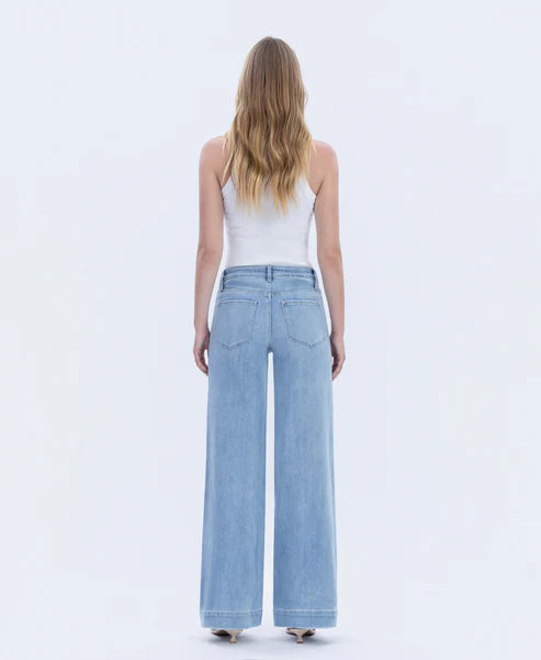 Flying Monkey High Rise Wide Leg Trouser Jeans
