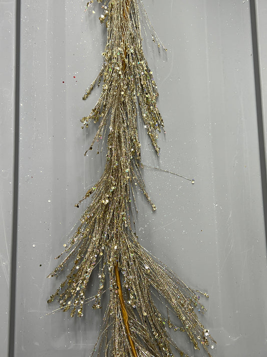 72" Gold Glitter Burst Garland