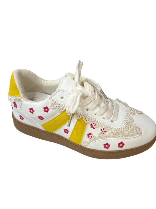 Simply Southern Summer Sneakers for Women With Pink Flower