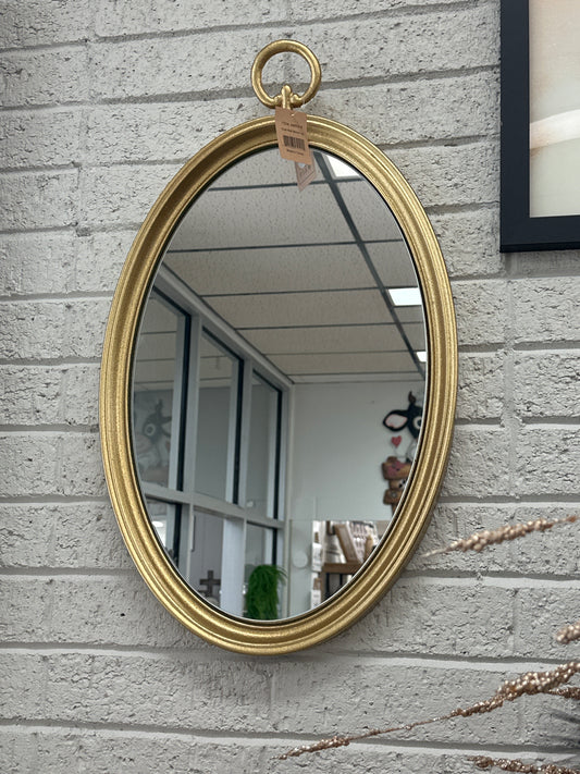 Gold Oval Mirror