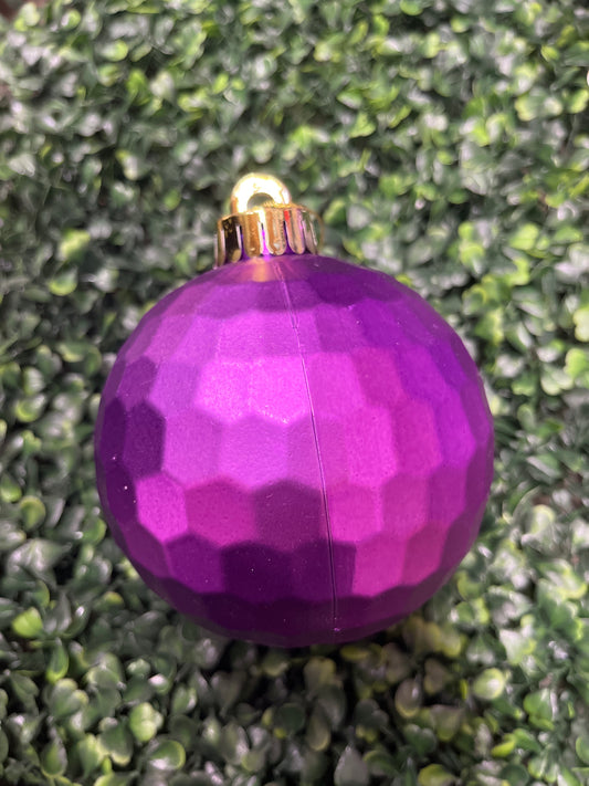 Small Purple Honeycomb Ball Ornament