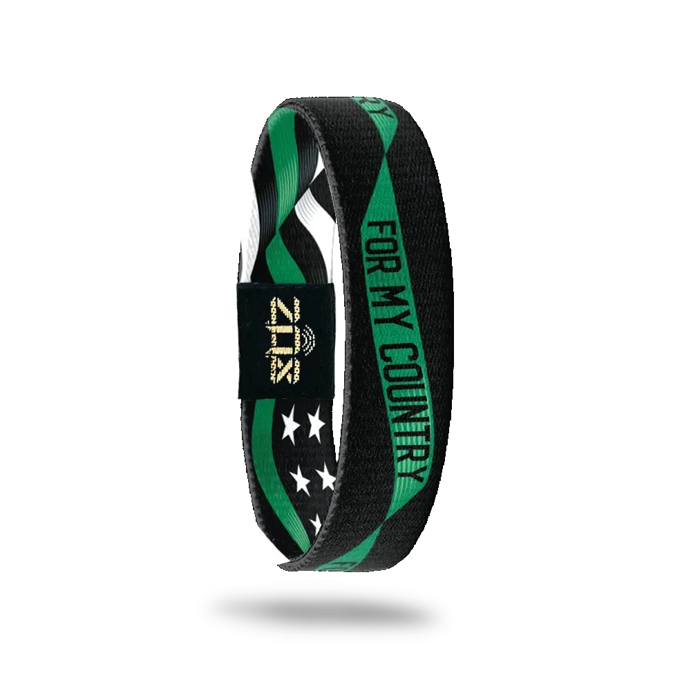 ZOX Thin Green Line Military Interactive Bracelet