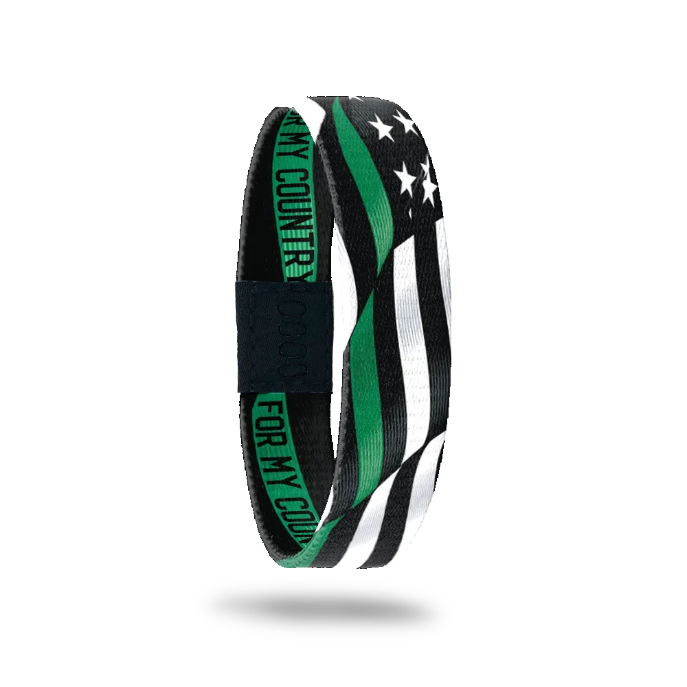 ZOX Thin Green Line Military Interactive Bracelet