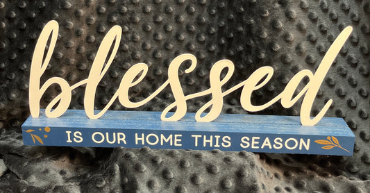 Winter Solace Metal Word Blue Base